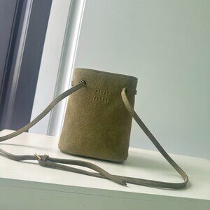 Miu Miu Suede Bucket Bag